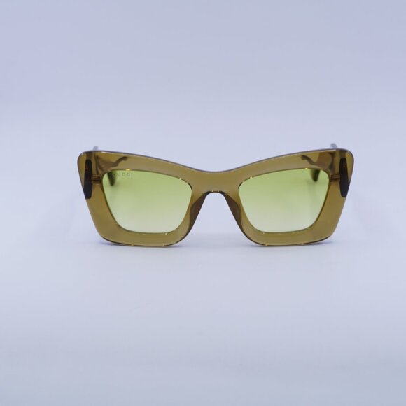 ?️ New Gucci GG1552S 004 Sunglasses - Brown Frame, Light Green Lenses main image 9